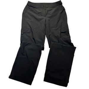 Synergy Cargo Pants Womens 12 Black Hiking Travel Lightweight Straight Leg‎ 1107